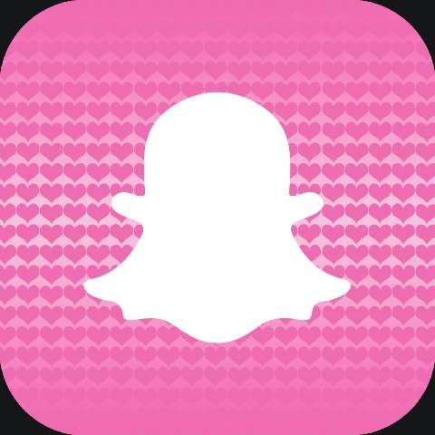 Preview for Snapchat-logo-pink-hearts-pink-icon-template-479f0