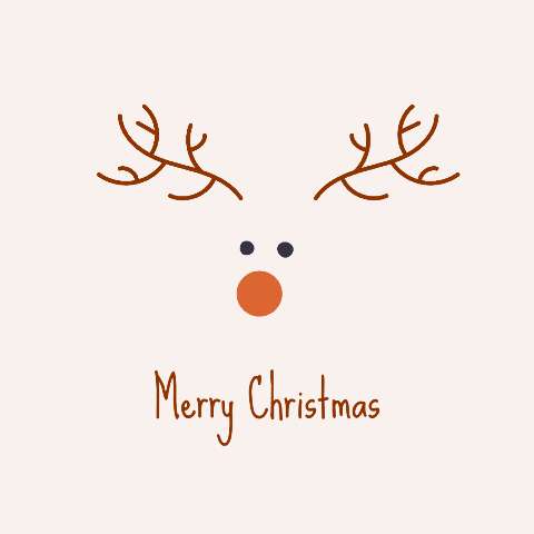 Preview for Minimalist-christmas-reindeer-greeting-holiday-card-template-e70da