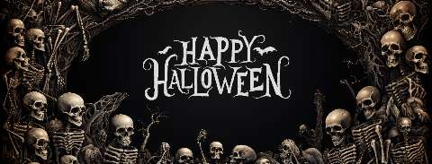 Preview for Halloween-skeleton-greeting-halloween-social-template-f3981