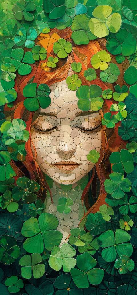Preview for Mosaic-woman-clover-art-st-patricks-template-86bee