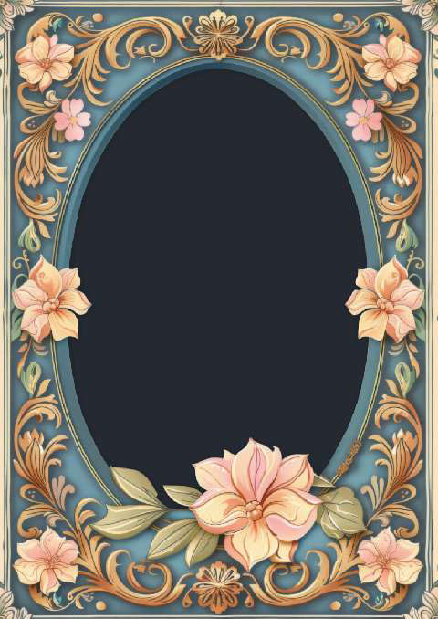 Preview for Floral-frame-template-spring-37385