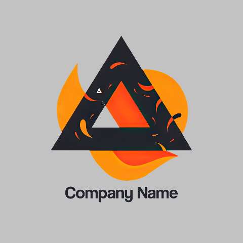 Preview for Triangle-flame-logo-design-logo-colorful-template-76a27