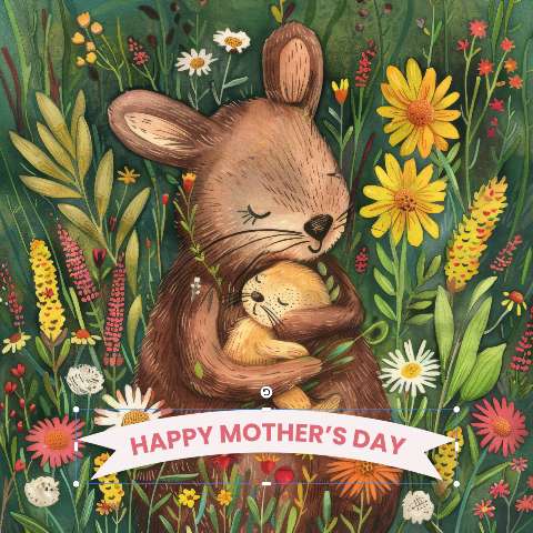 Preview for Mothers-day-rabbit-illustration-template-edfd2