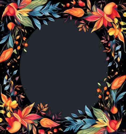 Preview for Floral-frame-template-colorful-frame-b89be