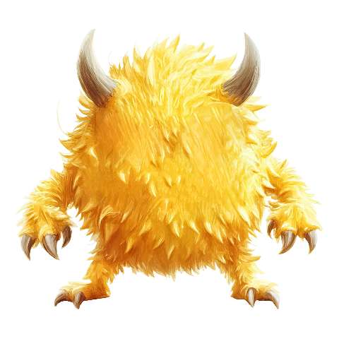 Preview for Yellow-furry-monster-illustration-colorful-monster-template-149c2