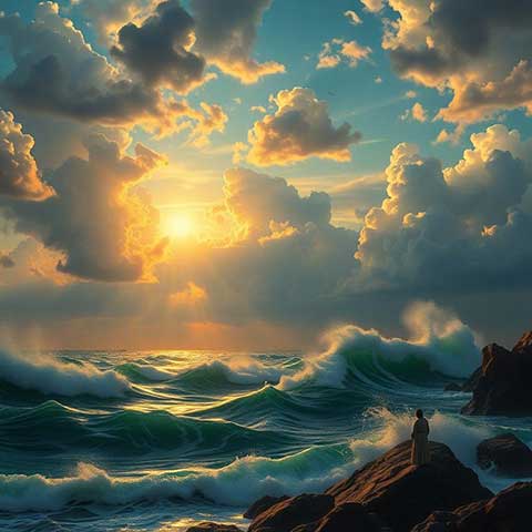 Preview for Serene-ocean-sunset-aiunique-template-3fd20