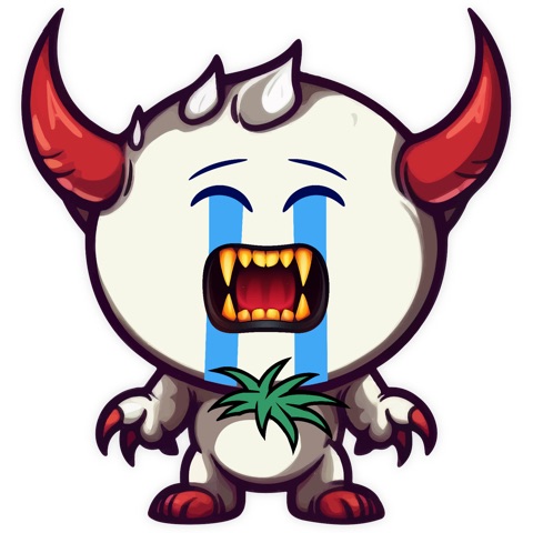 Preview for Crying Demon Cartoon Character Template