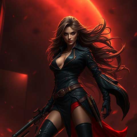 Preview for Female-warrior-fantasy-art-aistylized-template-a6f1b