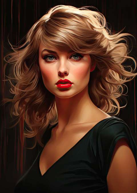Preview for Taylor-swift-digital-portrait-template-145b0