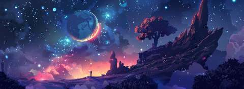 Preview for Dreamy Night Sky Landscape Template