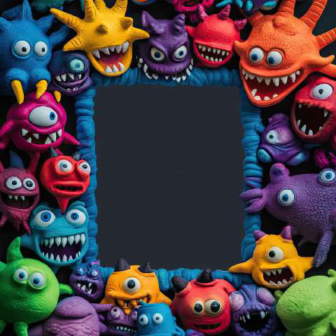 Preview for Colorful-monsters-frame-monster-frame-template-4b485