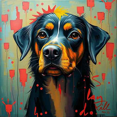 Preview for Vibrant-canine-artwork-aiold-template-f8b6a