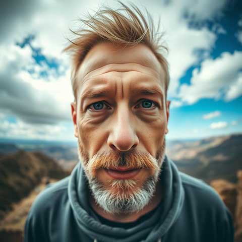 Preview for Concerned-man-mountain-landscape-aiphotography-template-7c7c8