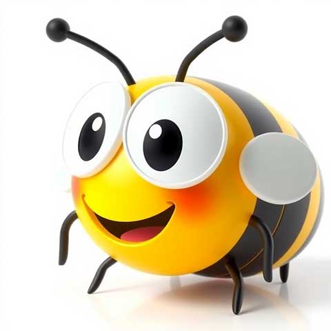 Preview for Cartoon-bee-character-aiemojianimals-template-67788