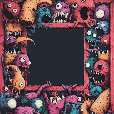 Preview for Cartoon-monsters-frame-monster-frame-template-3be2b