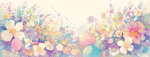 Preview for Easter-floral-background-easter-facebook-template-77108