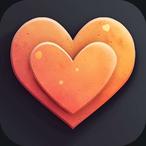 Preview for Orange-heart-icon-love-app-template-ceab5