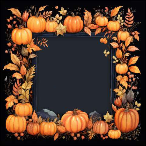 Preview for Autumn-pumpkin-frame-halloween-template-34170