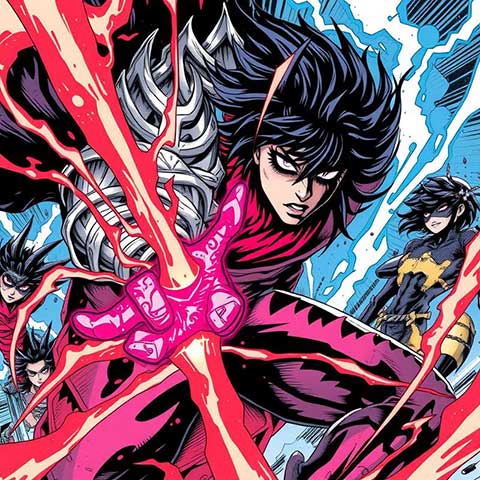 Preview for Psylocke-xmen-comic-book-character-aicartoon-template-c1001