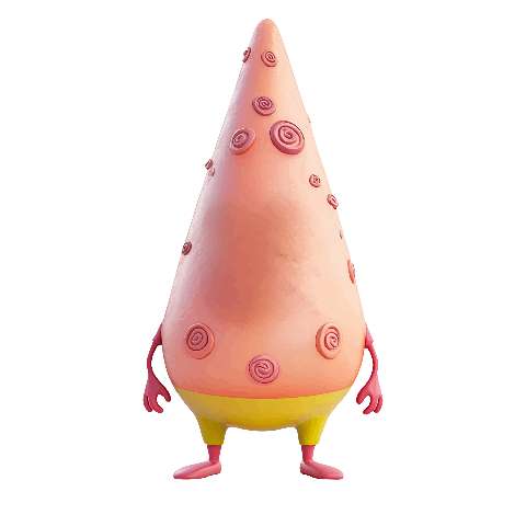 Preview for Pink-cone-character-whimsical-monster-template-6fcc4