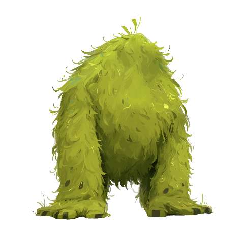 Preview for Green-furry-creature-illustration-large-monster-template-28a36