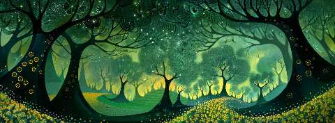Preview for Mystical-forest-landscape-art-st-patricks-template-22278