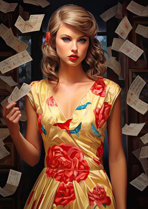 Preview for Woman-in-floral-dress-taylor-swift-template-87459