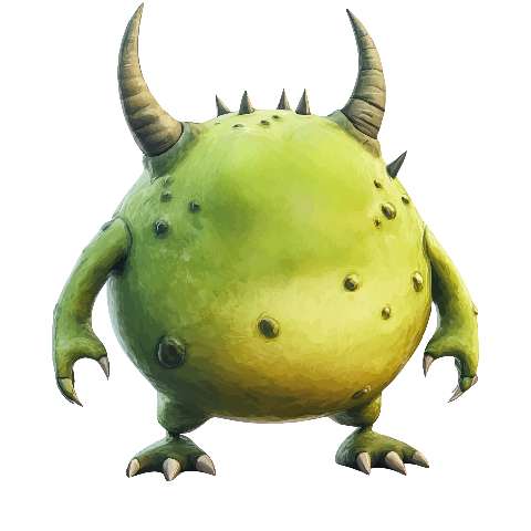Preview for Green Monster Design Template With Horns