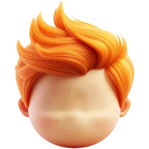Preview for 3d-cartoon-character-orange-hair-emoji-human-template-3cd5c