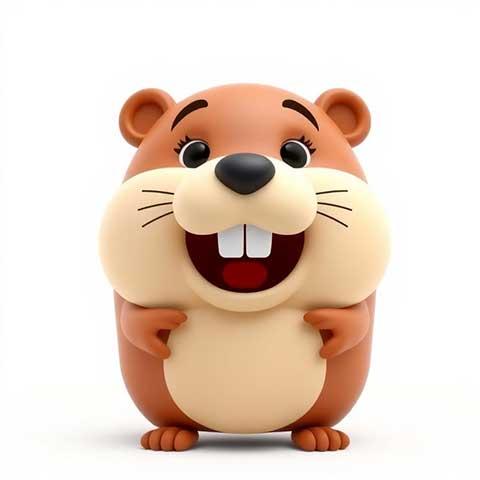 Preview for Cartoon-beaver-character-aiemojianimals-template-f0b07