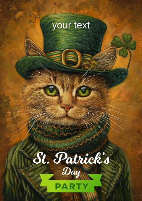 Preview for St-patricks-day-cat-party-template-505b1