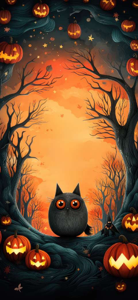 Preview for Halloween-cat-scene-halloween-phone-template-1c5d7