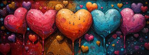 Preview for Vibrant-heart-art-digital-painting-valentines-facebook-template-6912e