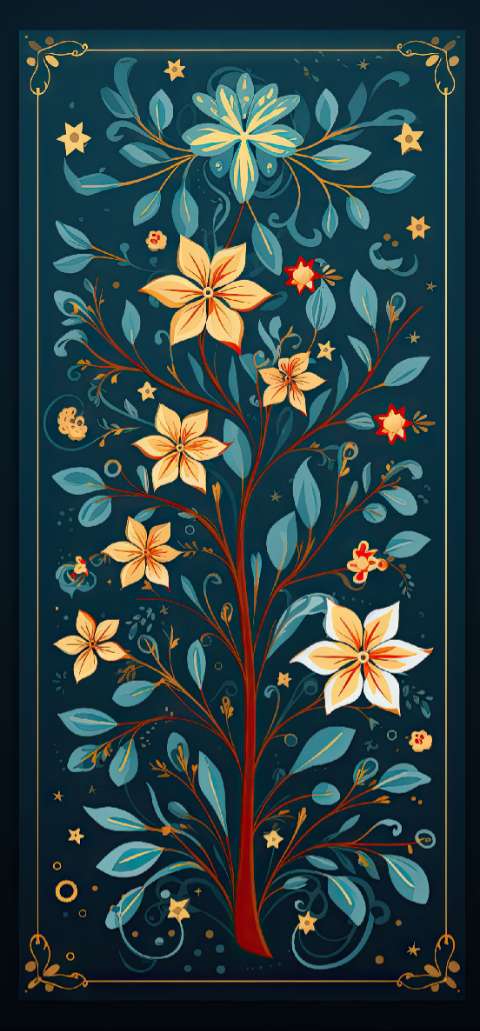 Preview for Floral-tree-illustration-christmas-phone-template-e4389