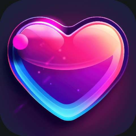 Preview for Glowing Heart Icon Design Template