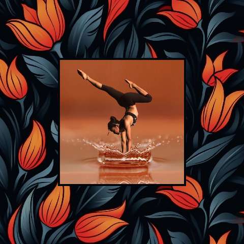 Preview for Yoga-in-water-floral-instagram-post-template-dfdde