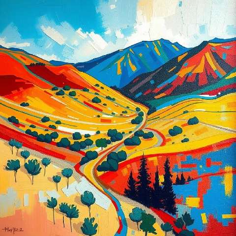 Preview for Vibrant-landscape-painting-aiunique-template-e68c8