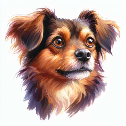 Preview for Watercolor Dog Portrait Design Template
