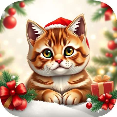 Preview for Christmas-cat-santa-hat-aiappiconstyle-template-e3ae6