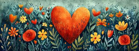 Preview for Heart-among-flowers-valentines-facebook-template-56ebb