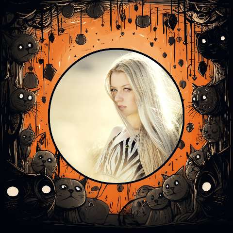 Preview for Woman-surrounded-by-cats-instagram-post-template-5573f