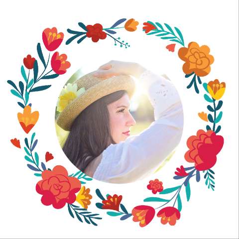 Preview for Serene-woman-floral-wreath-featured-template-85704
