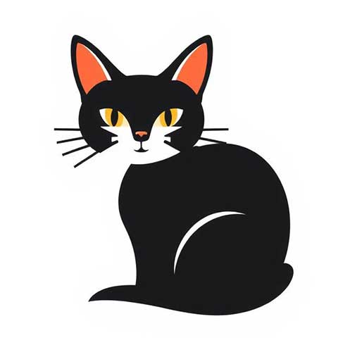 Preview for Black-cat-illustration-aistickerlogo-template-f5a05
