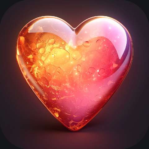 Preview for Glowing-heart-image-love-app-template-8b4af