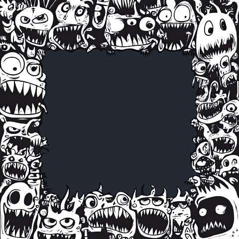 Preview for Cartoon Monster Frame Design Template