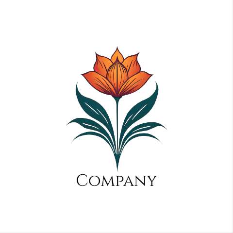 Preview for Orange-tulip-logo-design-logo-flower-template-2aaf2