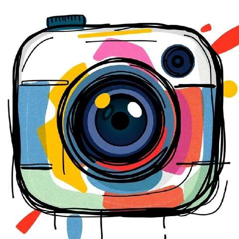 Preview for Colorful-camera-illustration-aiappiconstyle-template-93a38