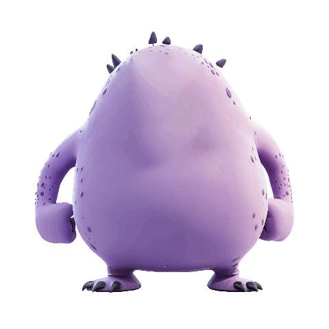 Preview for Purple-monster-figurine-smooth-monster-template-2a5df