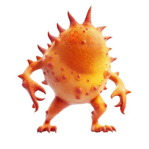 Preview for Spiky Orange Creature Design Template