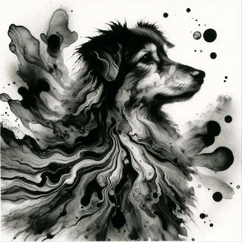 Preview for Abstract Dog Artwork Template